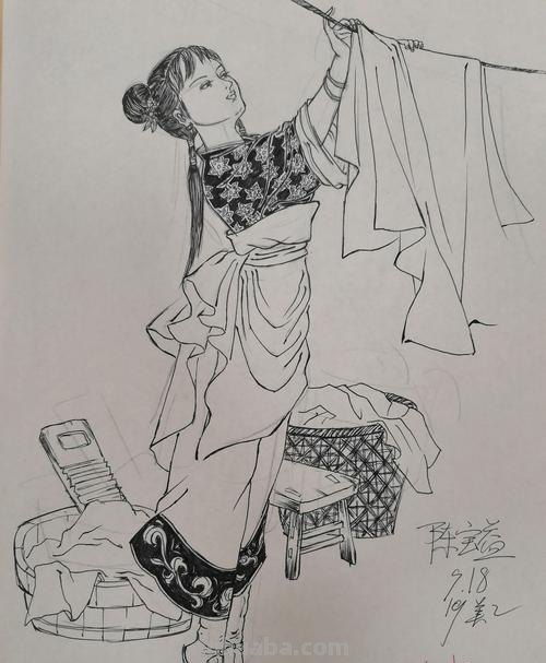 毛笔式速写 速写白描有什么方法？