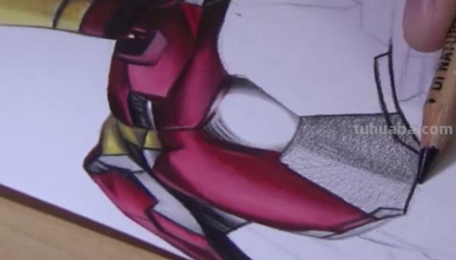 彩铅怎么画步骤视频 如何手绘出复仇者联盟英雄——钢铁侠？