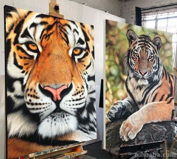 画与照片真假难辨，加拿大30岁男子画野生动物像照片般逼真