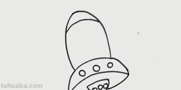 每天学一幅简笔画-宇宙飞船简笔画步骤图片教程