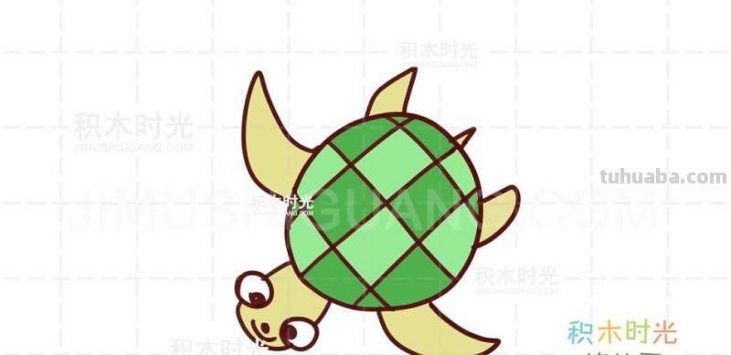 乌龟简笔画教程，画乌龟简笔画