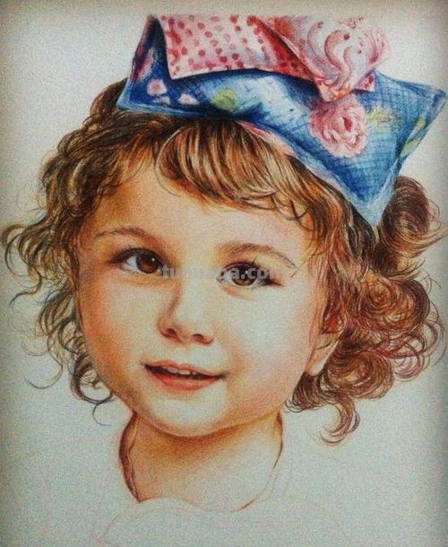 彩铅怎么画金发女孩 彩色铅笔画教程:1.女孩——自由飞翔?