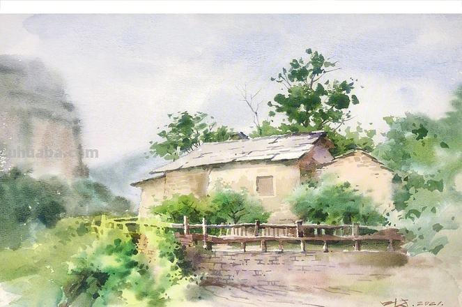 石板岩色彩及石板岩色彩临摹风景画 