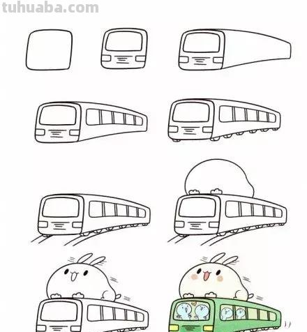 暑期学习简笔画-交通工具简笔画