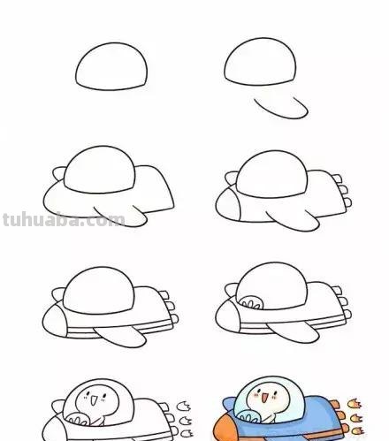 暑期学习简笔画-交通工具简笔画