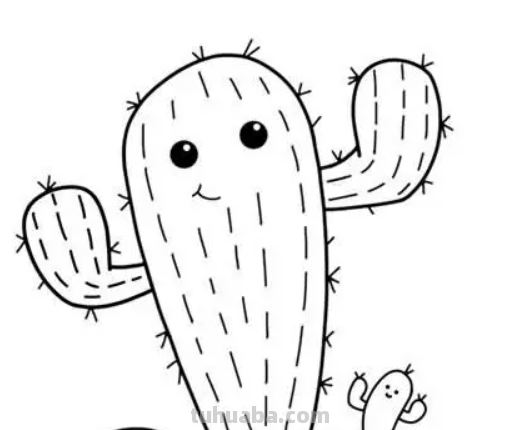 仙人掌怎么画简笔可爱