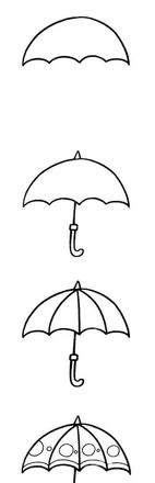 怎样画雨伞简笔画 怎样画雨伞简笔画图片