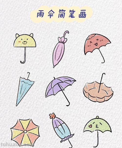 怎样画雨伞简笔画 怎样画雨伞简笔画图片