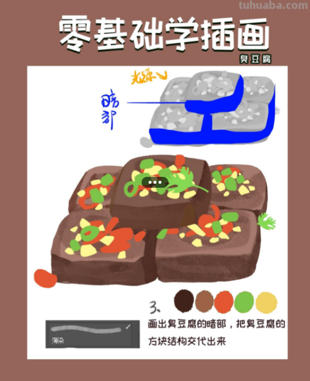 【插画教程】教你画臭豆腐 【插画教程】教你画臭豆腐