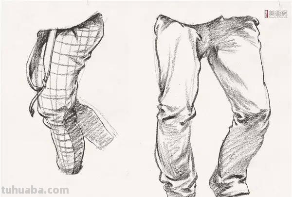 裤子速写画技巧 速写褶皱裤子万能公式?