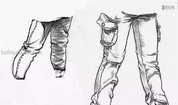 裤子速写画技巧 速写褶皱裤子万能公式?