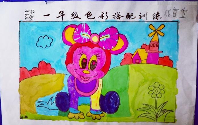 小学生色彩及小学生色彩画图片 