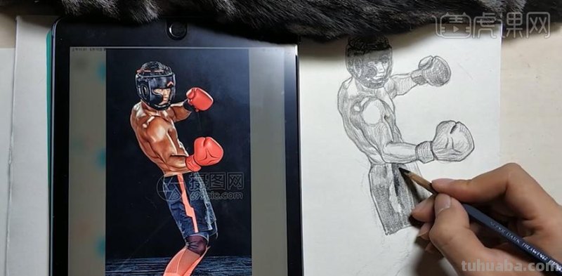 拳击男速写 拳击一年能练什么程度？