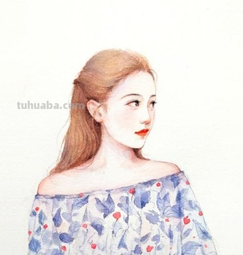 淡雅清透少女水彩手绘 - 柏杨人物绘画集