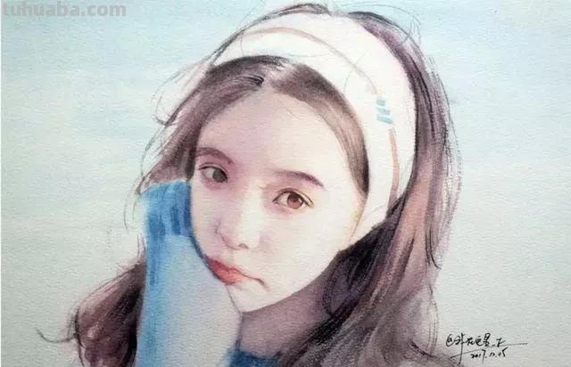 淡雅清透少女水彩手绘 - 柏杨人物绘画集