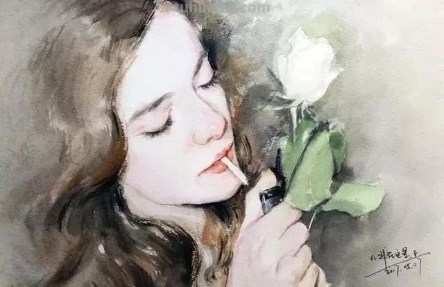 淡雅清透少女水彩手绘 - 柏杨人物绘画集