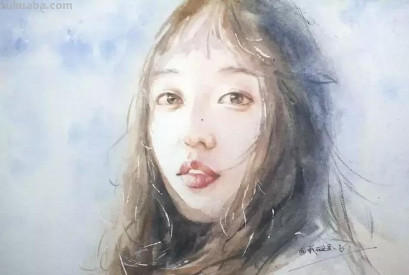 淡雅清透少女水彩手绘 - 柏杨人物绘画集