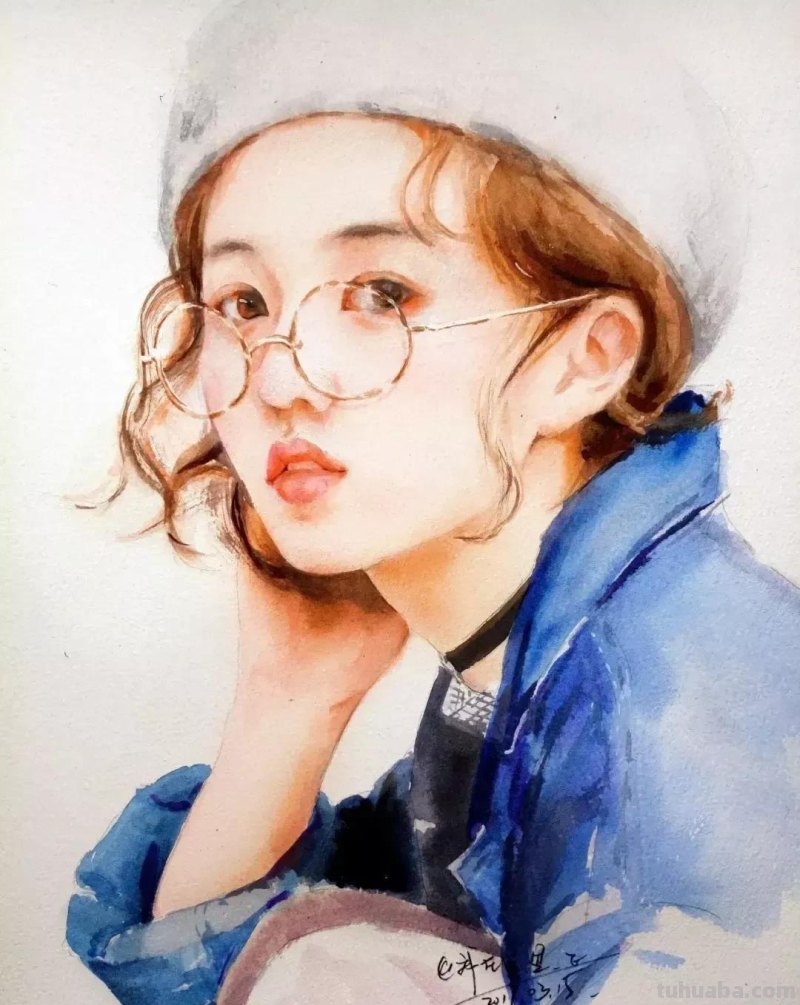 淡雅清透少女水彩手绘 - 柏杨人物绘画集