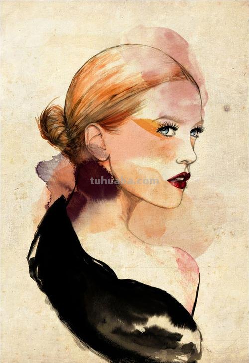 Sarah Bochaton 的时尚水彩人物插画