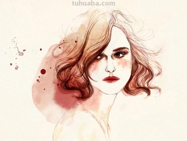 Sarah Bochaton 的时尚水彩人物插画