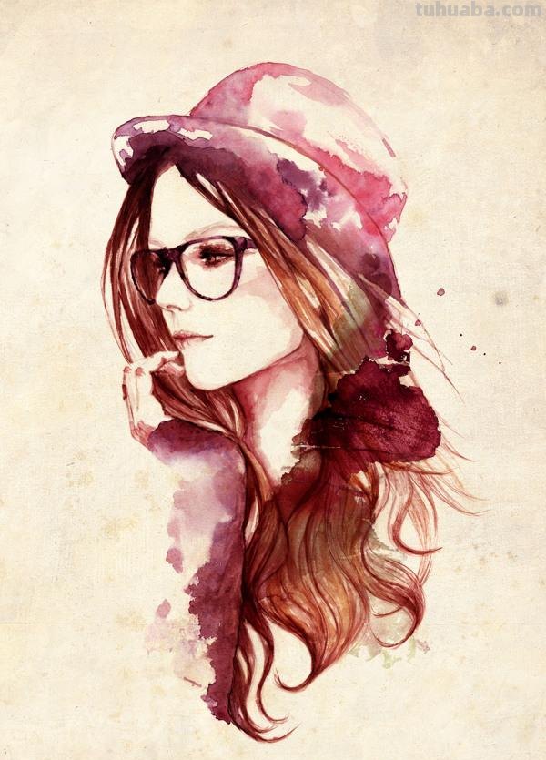 Sarah Bochaton 的时尚水彩人物插画