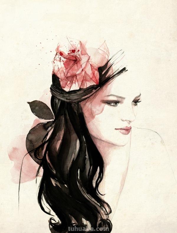 Sarah Bochaton 的时尚水彩人物插画