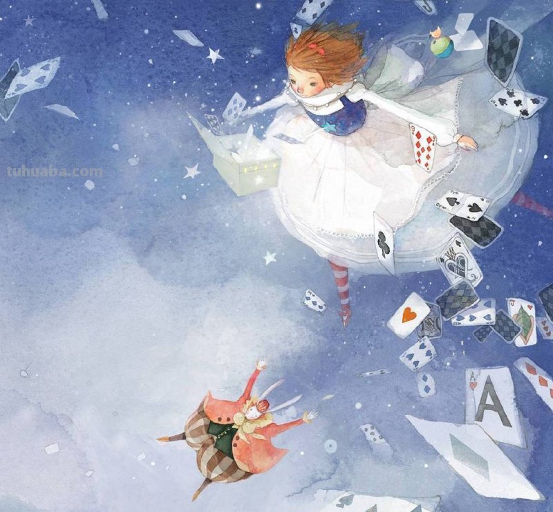 水彩手绘插画，温馨唯美淡雅，美轮美奂的童话国度