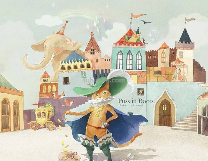 水彩手绘插画，温馨唯美淡雅，美轮美奂的童话国度