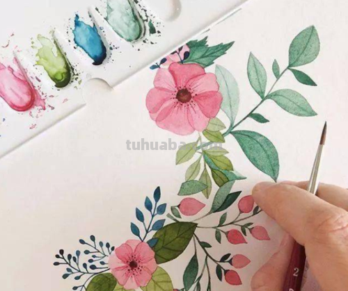 简单水彩小插画 这样的水彩作品 才适合新手