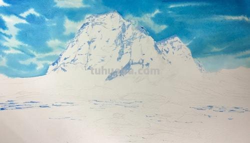 冰山怎么画彩铅简单 彩铅画基础入门教程？