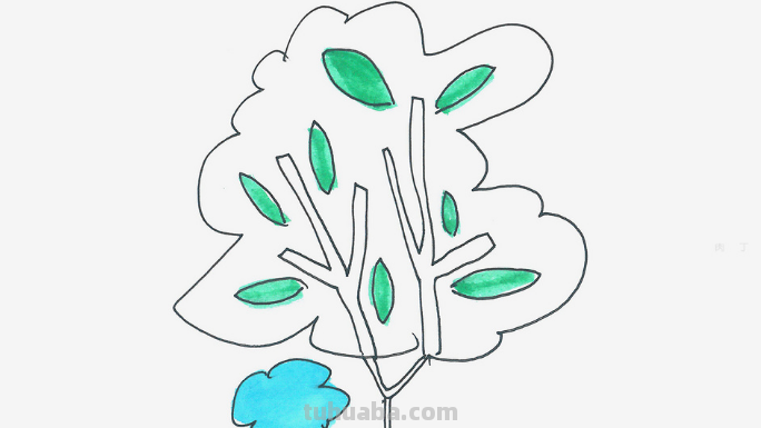 大树怎么画简单