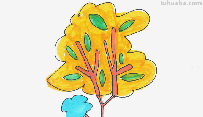 大树怎么画简单