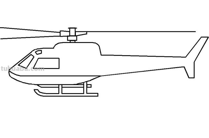 直升飞机简笔画 直升飞机简笔画 儿童