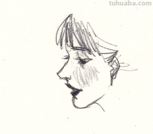 速写头像女孩 速写，人头，简单，步骤？