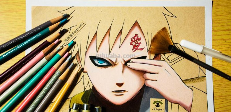 怎么画彩铅漫画男生 彩铅画动漫人物火影忍者？