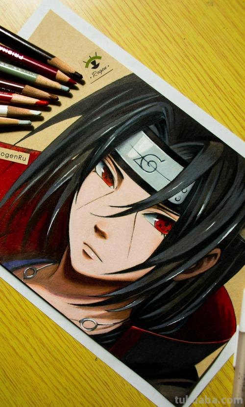 怎么画彩铅漫画男生 彩铅画动漫人物火影忍者?