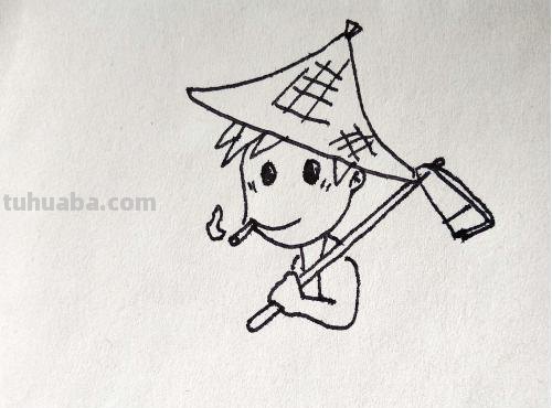 农夫怎么画简笔画 守株待兔农夫头饰怎么做？