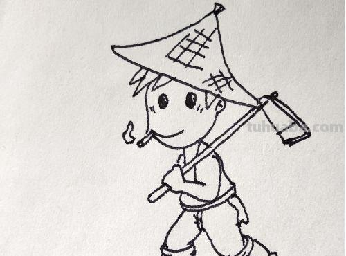 农夫怎么画简笔画 守株待兔农夫头饰怎么做？