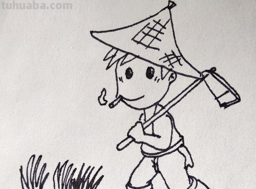 农夫怎么画简笔画 守株待兔农夫头饰怎么做？