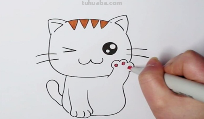 怎么画猫咪简笔画