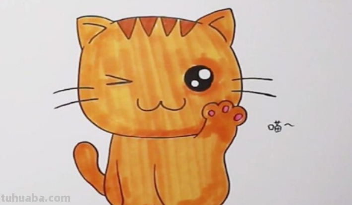 怎么画猫咪简笔画