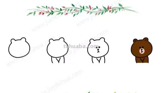 精选50组超萌的小动物头像简笔画，动动手指为孩子保存一下~