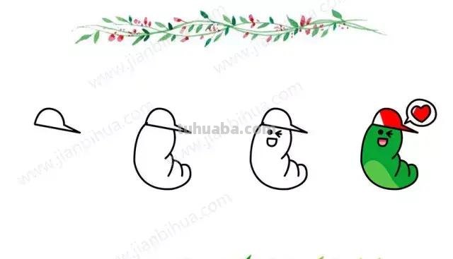 精选50组超萌的小动物头像简笔画，动动手指为孩子保存一下~