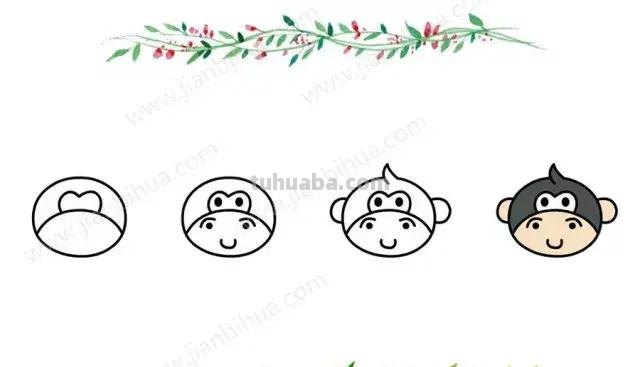 精选50组超萌的小动物头像简笔画，动动手指为孩子保存一下~