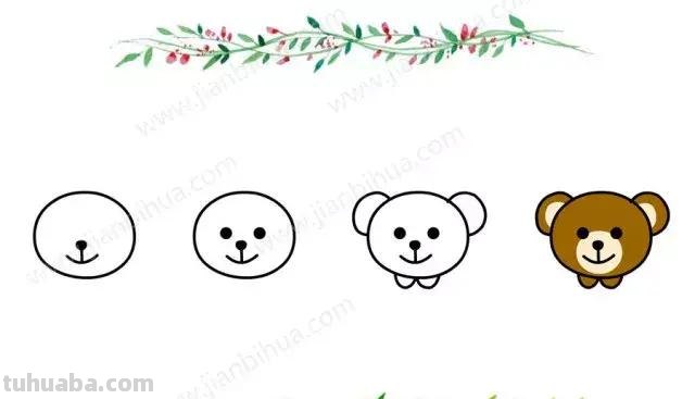 精选50组超萌的小动物头像简笔画，动动手指为孩子保存一下~