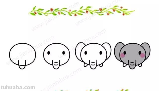 精选50组超萌的小动物头像简笔画，动动手指为孩子保存一下~