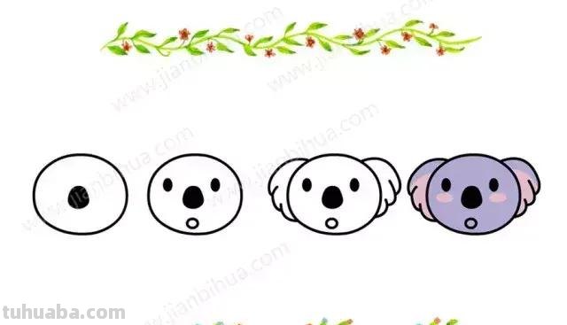 精选50组超萌的小动物头像简笔画，动动手指为孩子保存一下~
