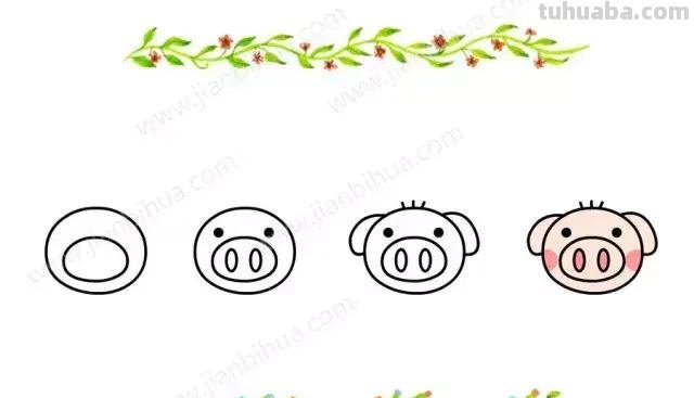 精选50组超萌的小动物头像简笔画，动动手指为孩子保存一下~