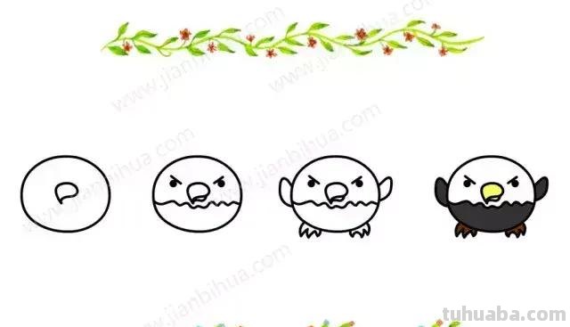 精选50组超萌的小动物头像简笔画，动动手指为孩子保存一下~