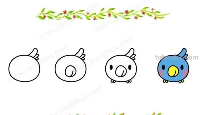 精选50组超萌的小动物头像简笔画，动动手指为孩子保存一下~